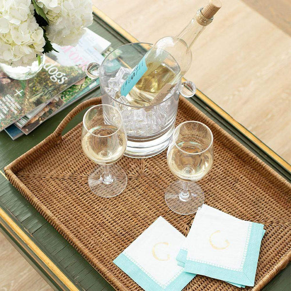 Large Rectangular Rattan Tray