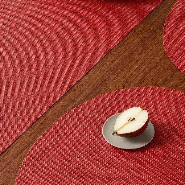 Chilewich Mini Basketweave Rectangle Placemat - Scarlet