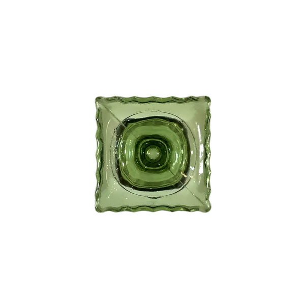 Vintage Footed Green Glass Vase  - 2 available