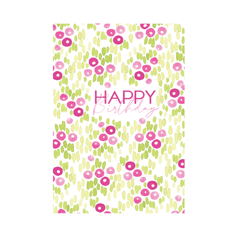Abstract Floral Birthday Card