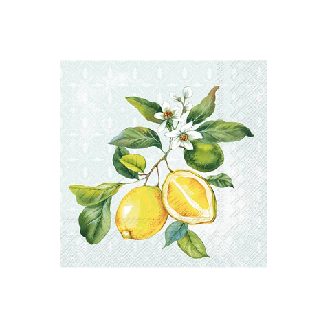Cocktail Napkins - Lemon Wreath Mint