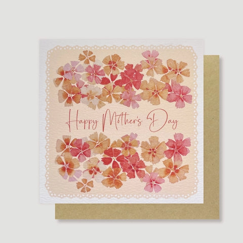 Happy Mother's Day Pressed Flowers Card