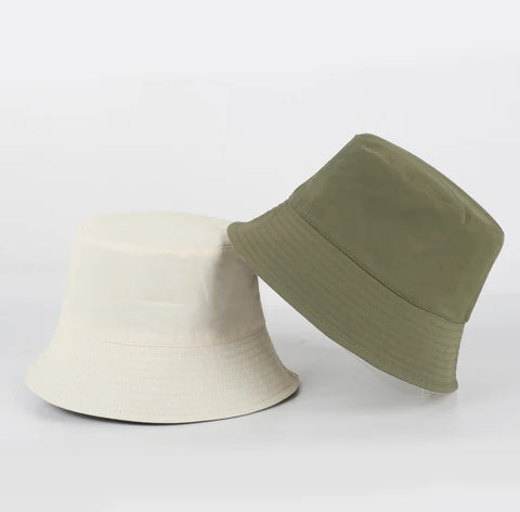 Reversible Bucket Hat - Olive & White