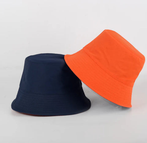 Reversible Bucket Hat - Orange & Navy