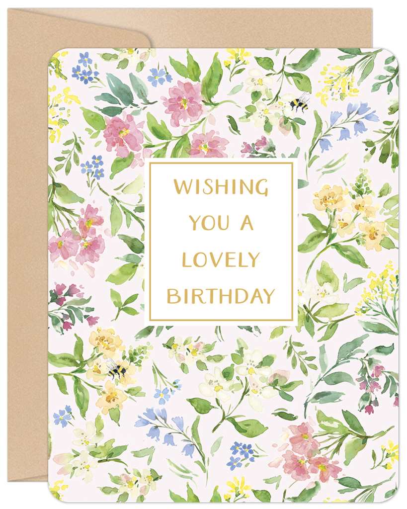 Wishing You A Lovely Birthday Card Jacaranda Tree Co
