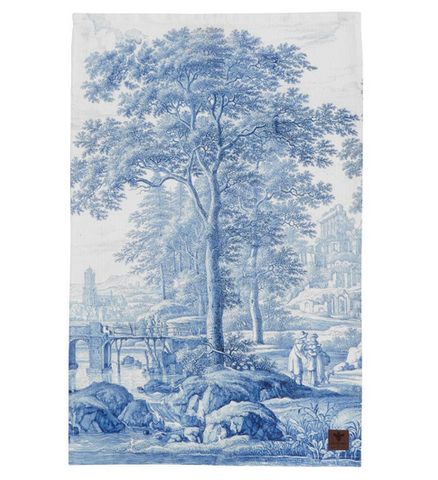 Blue & White Landscape Tea Towel