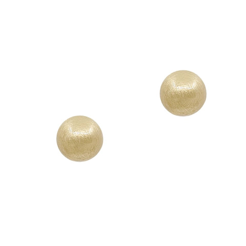 Matte Gold Ball Stud Earrings