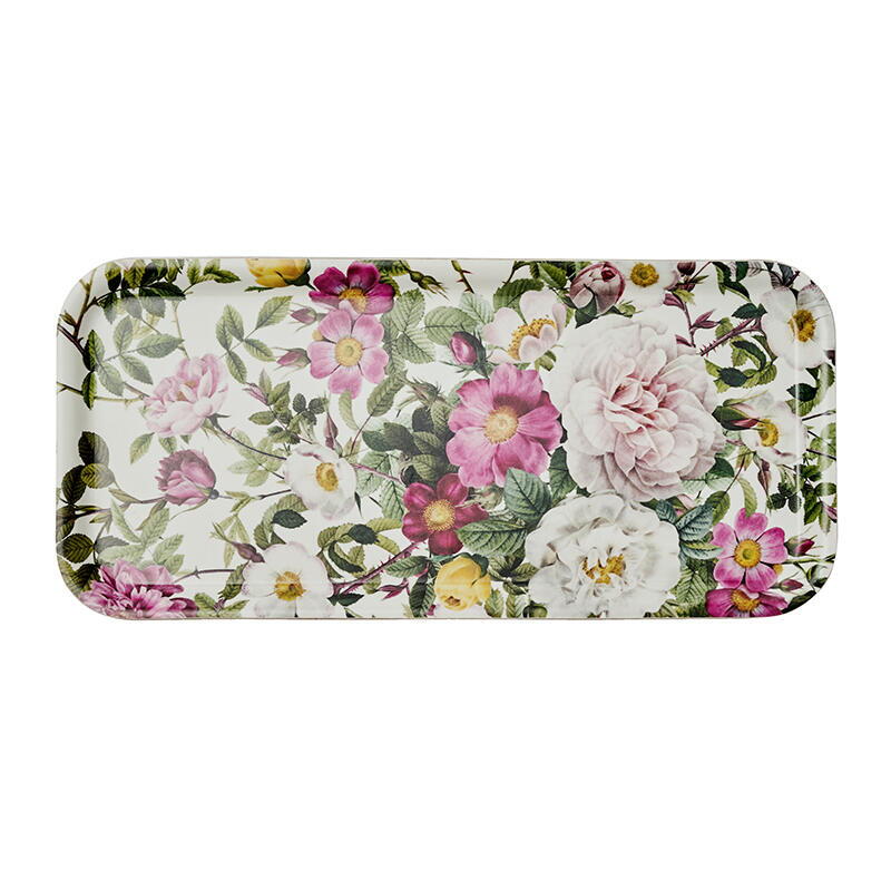Rose Flower Garden Rectangular Serving Tray Jacaranda Tree & Co