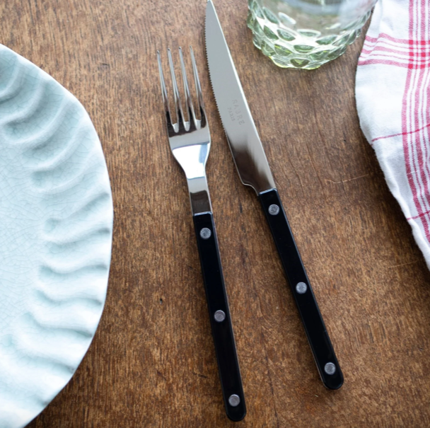 SABRE PARISカトラリーセット ブラック Sabre Paris Bistrot 5 Piece Place Setting - Black (Brilliant