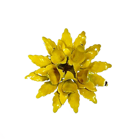 Vintage Yellow Flower Pin
