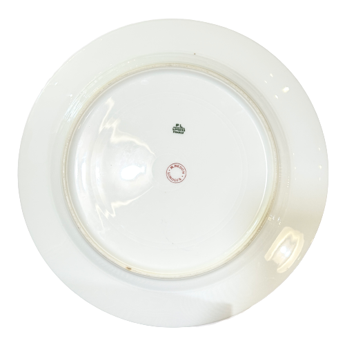 Vintage Limoges Green Greek Key Dinner Plates s/8 Jacaranda Tree & Co