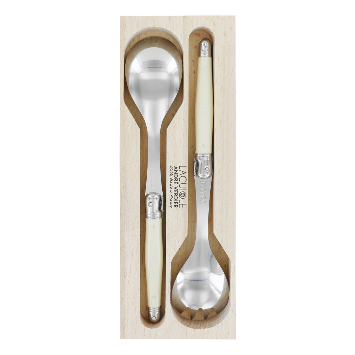 Laguiole Salad Servers Ivory Jacaranda Tree & Co
