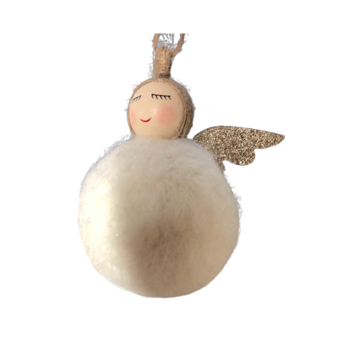 Felt Ball Angel Ornament Jacaranda Tree & Co