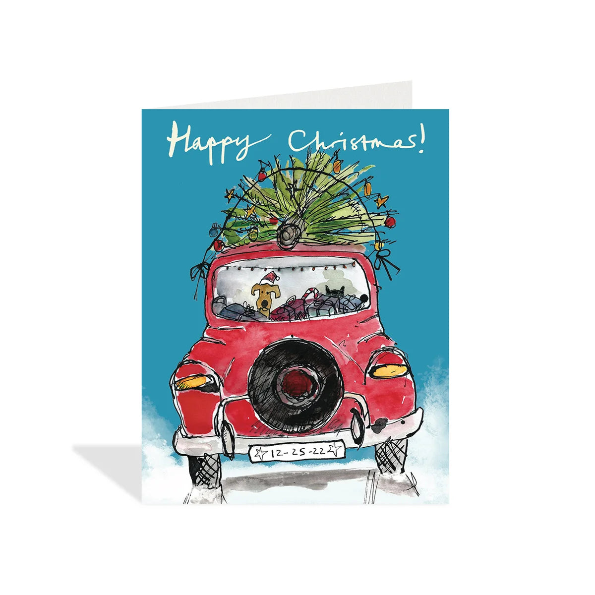 Driving Home for Christmas Card Jacaranda Tree & Co
