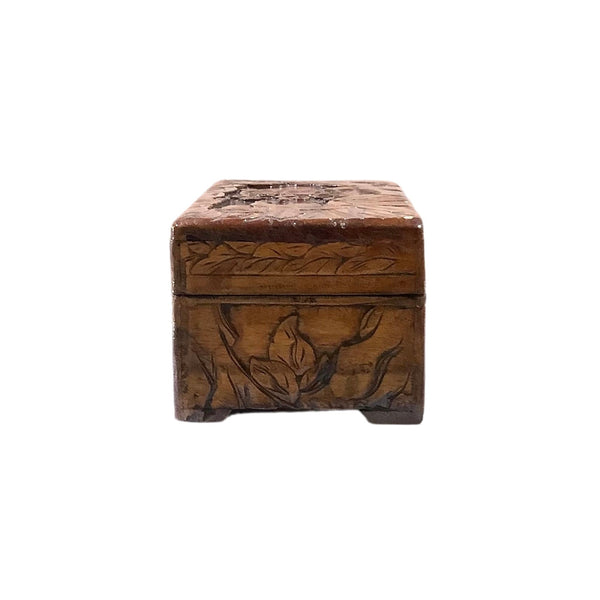 Vintage Carved Wooden Box