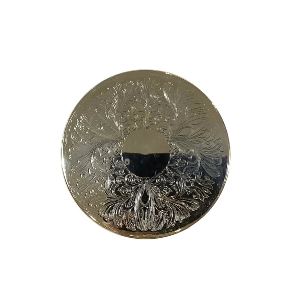 Vintage Silver-Plated Round Trivet