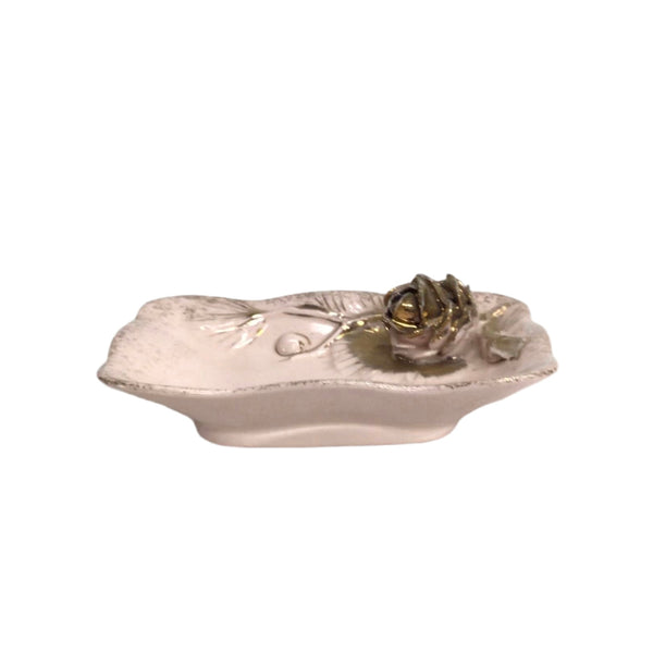 Vintage Pale Pink & Gold Dish