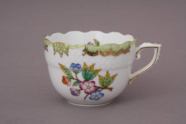 Vintage Queen Victoria Herend Espresso Cup & Saucer