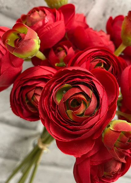 Red Ranunculus Bundle 11"