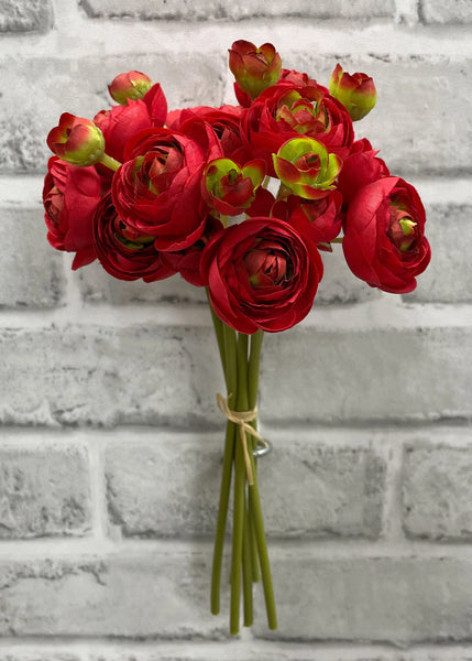 Red Ranunculus Bundle 11"
