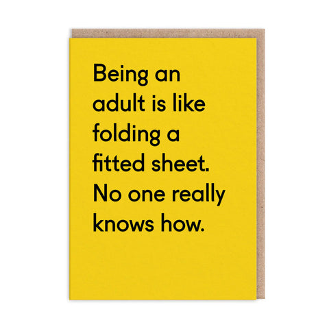 Folding a Fitted Sheet Greeting Card