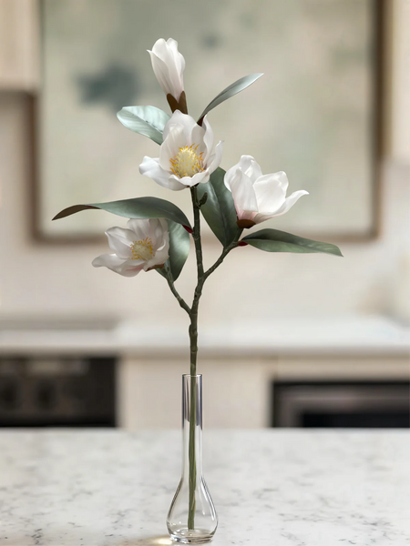 White Magnolia Spray 26"
