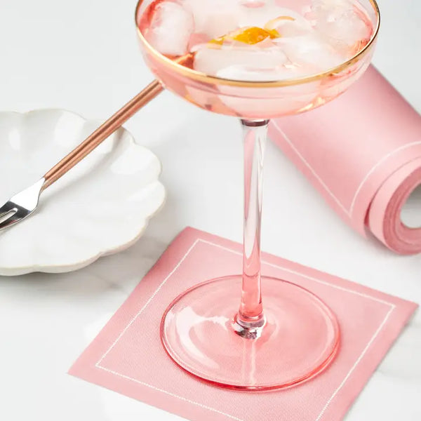 Dusty Pink Cotton Cocktail Napkins 50 Pieces