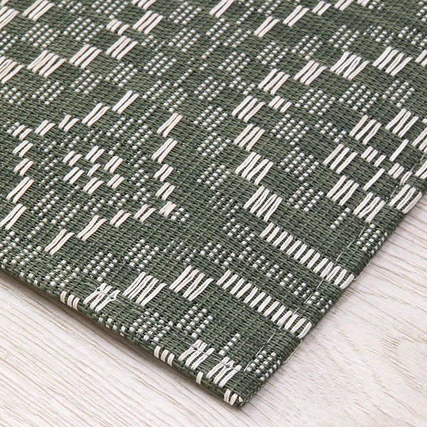 Chilewich Overshot Woven Indoor/Outdoor Floor Mat - Thyme