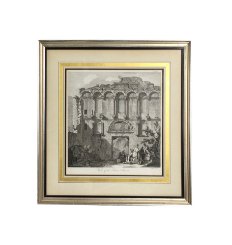 Vintage "View of the Porta Aurea" Architectural Print