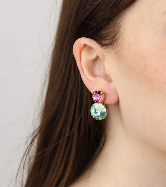 Maegan Earrings Watermelon in Pink / Aqua Champagne