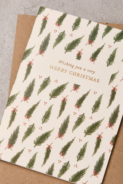 Fir & Bows Christmas Card