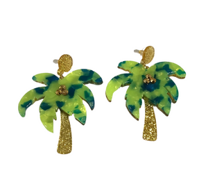 Palm Tree Drop Earrings