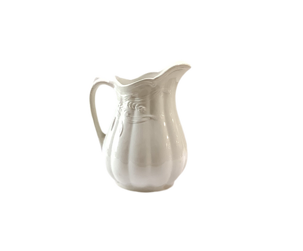 Vintage Royal Crawford Ironstone Cream Pitcher Wheat Pattern
