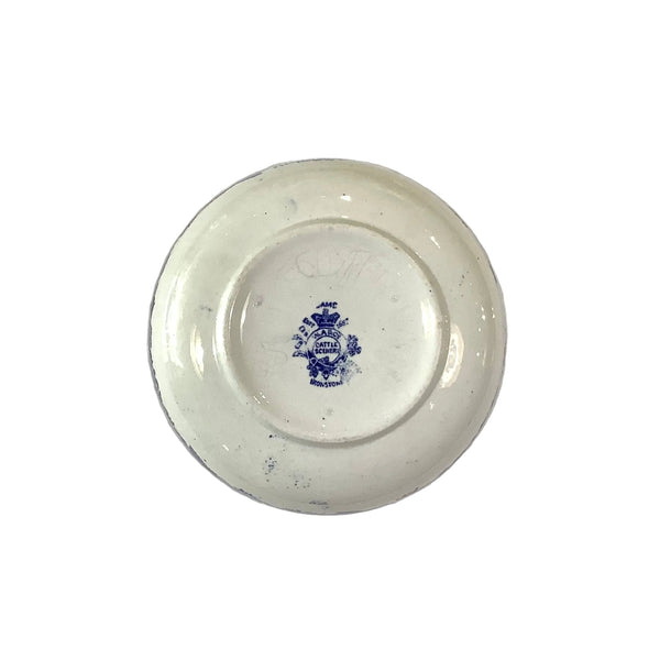 Vintage “ Cattle Scenery” Flow Blue Serving Bowl