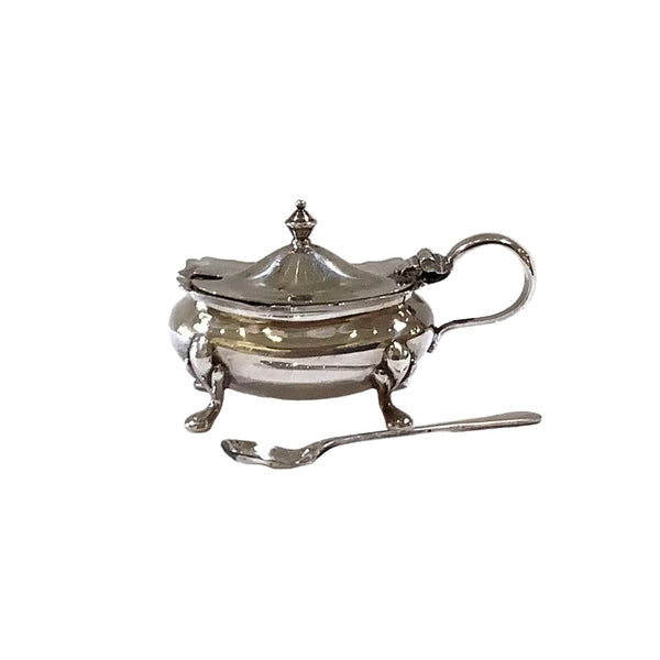 Vintage Silver Lidded Mustard Pot/Salt Cellar