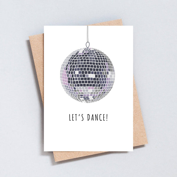Let’s Dance Disco Ball Birthday Card