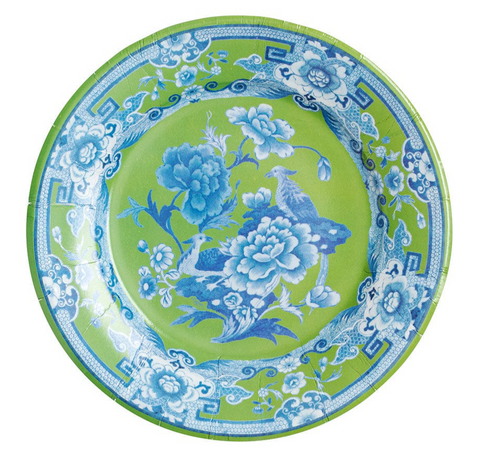 Green & Blue Plate Paper Dinner Plates