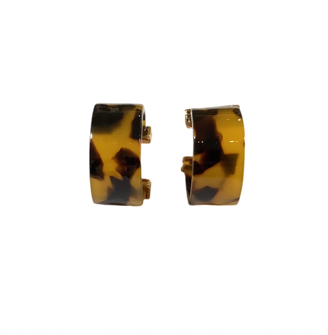 Tortoise Hoop Earrings
