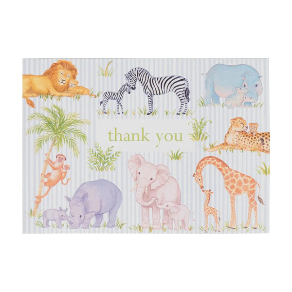 Safari Baby Thank You Notes Boxed Cards s/8
