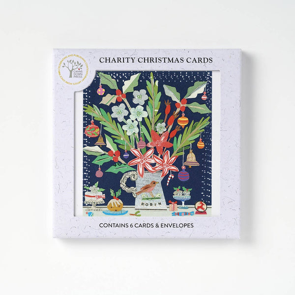 Robin And Mincepies - Christmas Card Pack s/6