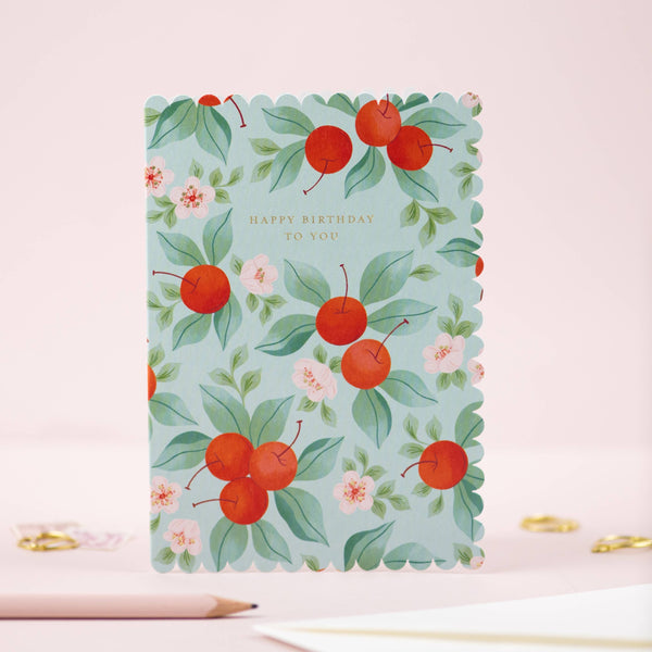 Cherries Design Happy Birthday to You
