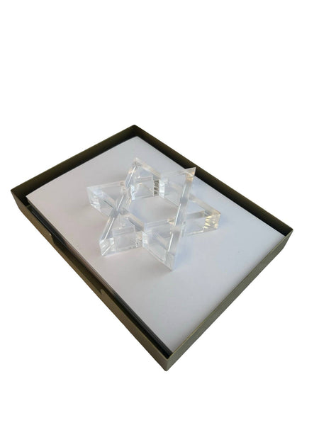 Acrylic Napkin Weight - Clear Star of David