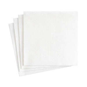 Paper Linen Solid Cocktail Napkins in White