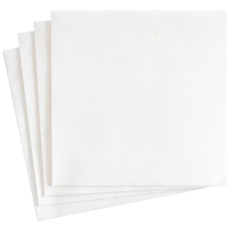 Paper Linen Solid Dinner Napkins in White