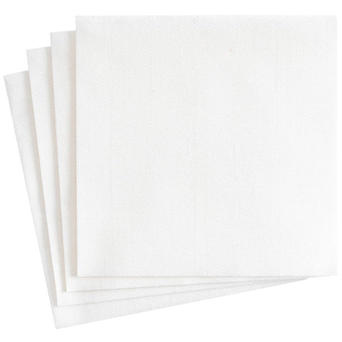 Paper Linen Solid Dinner Napkins in White