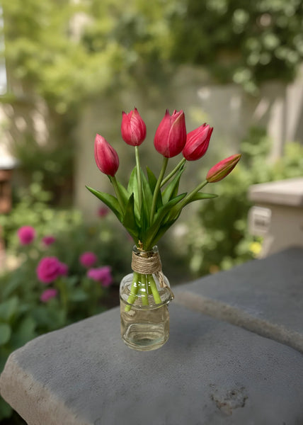 Mini Wild Hot Pink Tulip Bundle - 10”