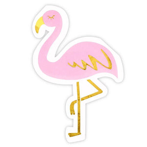 Pink Flamingo Die-Cut Paper Napkins