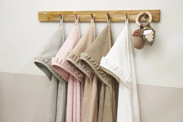 Ruffle Bathcape Terry - Soft pink