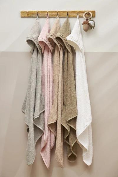 Ruffle Bathcape Terry - Soft pink