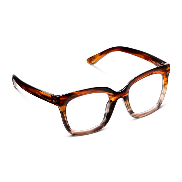 Cleo - Brown Ombre Horn Readers by Peepers